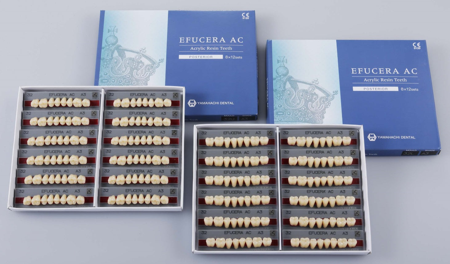 Efucera AC 2-Layer Acrylic 20° Posterior Upper Denture Teeth - Mega Dental Art Supply