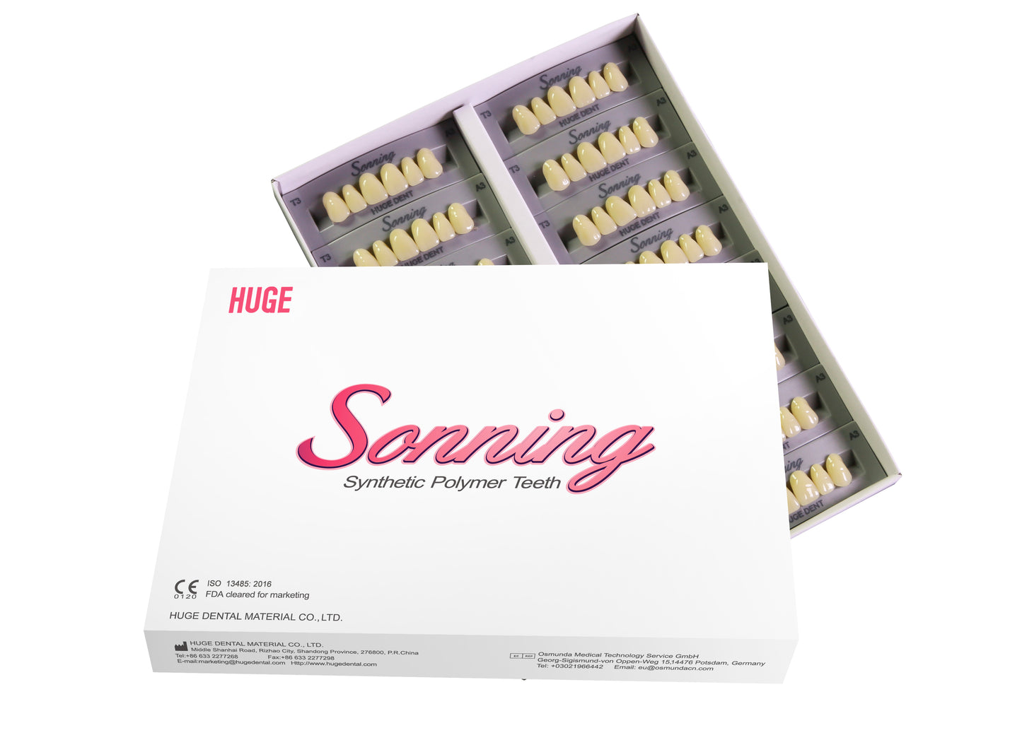 Sonning 3-Layer Denture Teeth, 16/box (Upper Anterior)